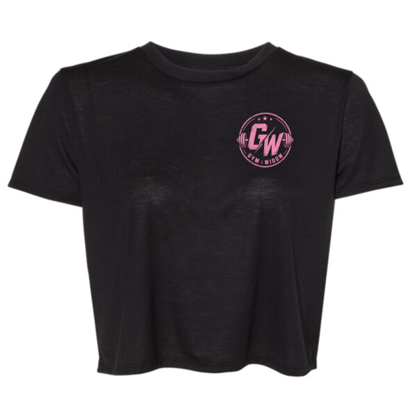Gym Widow - Women’s Flowy Crop Tee Thumbnail